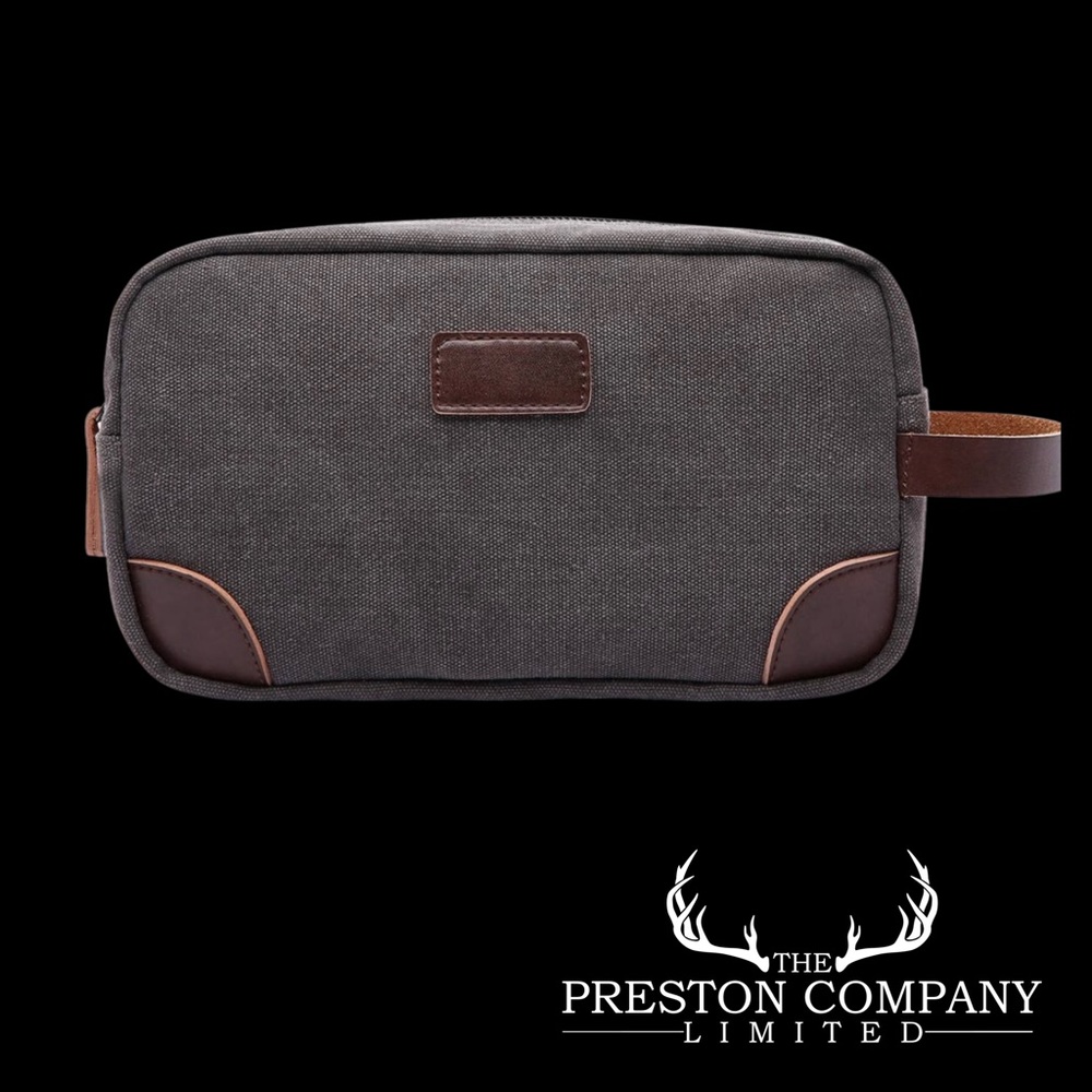 Canvas men’s toiletry bag